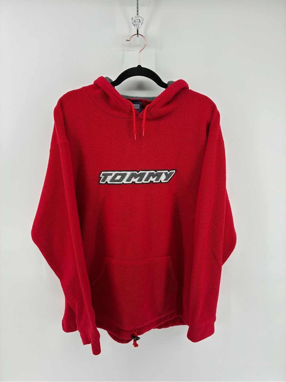 Tommy Hilfiger Red Hooded Crewneck Pullover